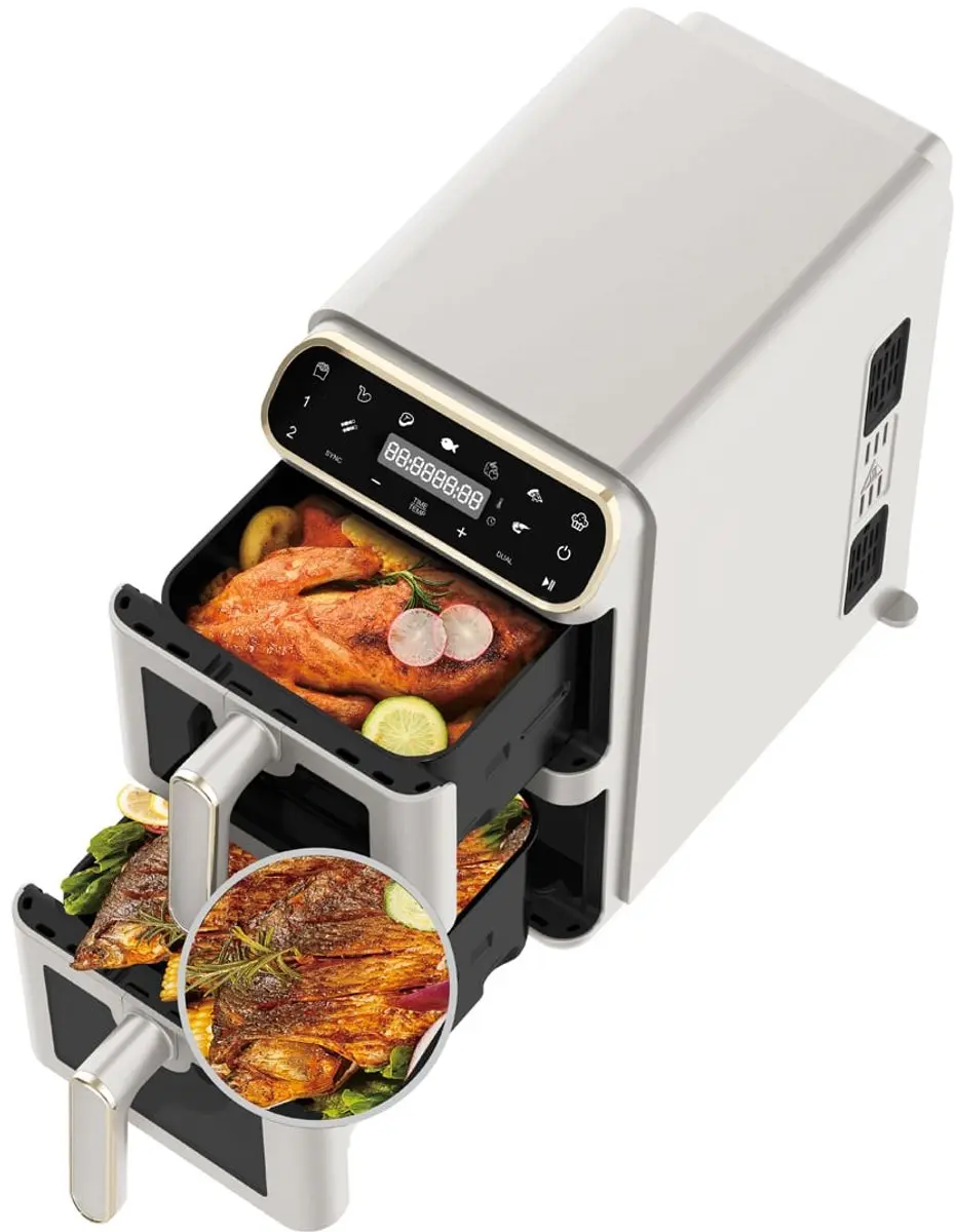 BerlingerHaus 9803 Dubbele Hetelucht Friteuse 11L 2460W - afbeelding 3 van 6