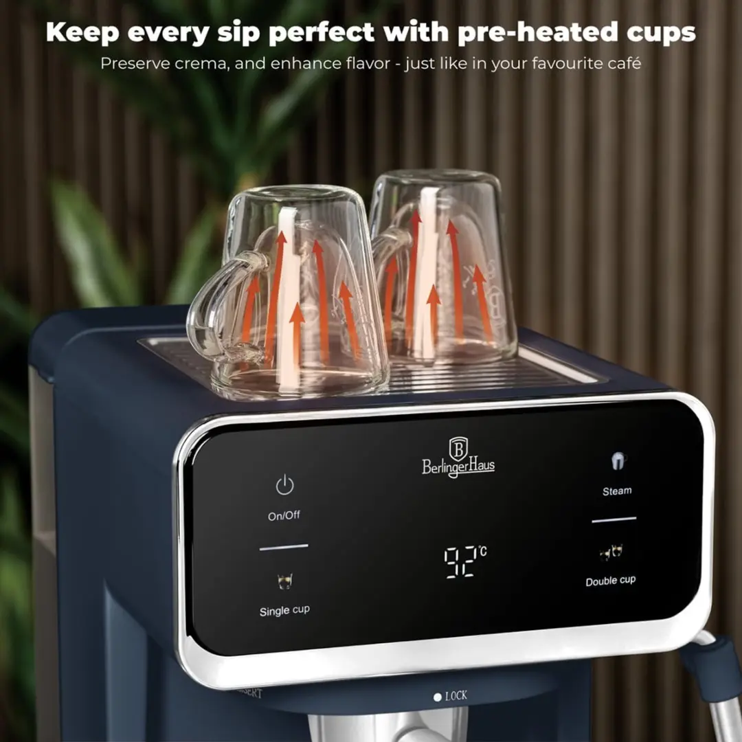 BerlingerHaus Deep Blue BH9853 Espressomachine - 950W - afbeelding 5 van 6