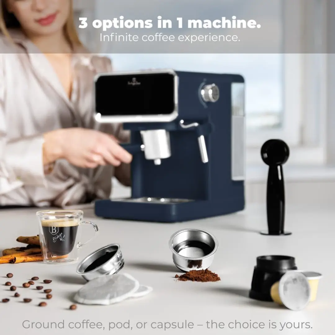 BerlingerHaus Deep Blue BH9853 Espressomachine - 950W - afbeelding 6 van 6