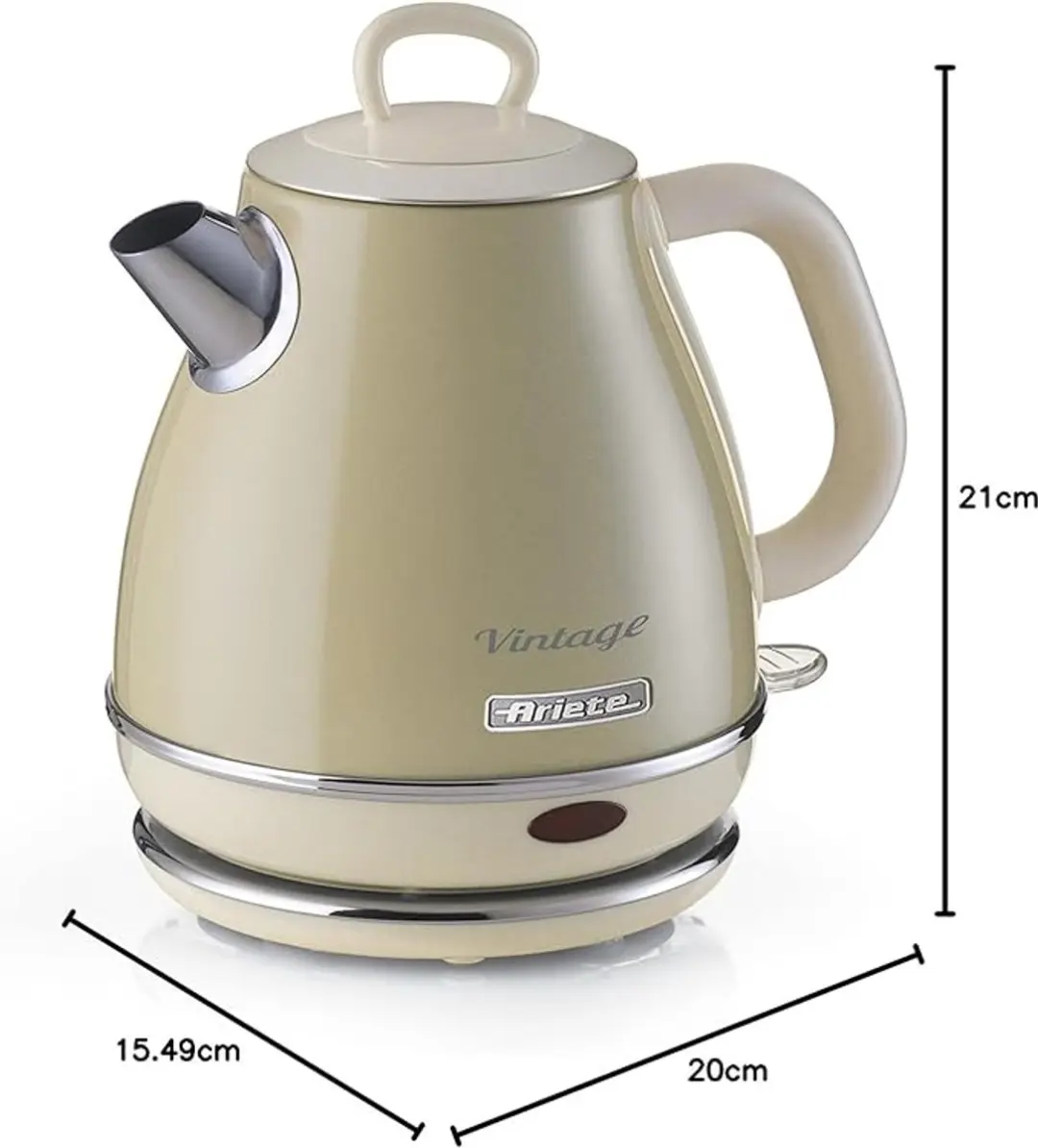 Ariete 2868/03 Vintage Waterkoker 1L - 1630W - Beige - afbeelding 5 van 6