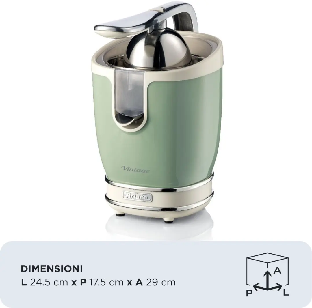 Ariete 0413/04 Vintage Elektrische Citruspers - Groen - afbeelding 5 van 6