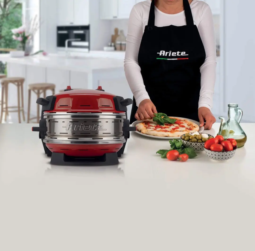 Ariete Pizzeria Dubbele Pizzaoven 0927/00 - 2300W - Rood - afbeelding 2 van 6