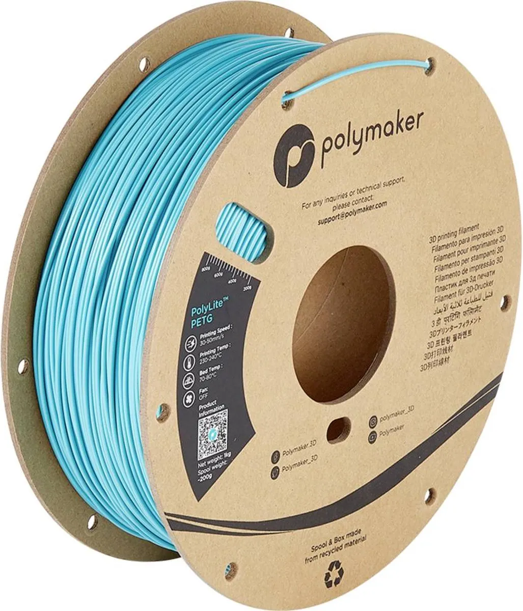 Polymaker PolyLite PETG Filament 1.75mm 1000g - Turquoise