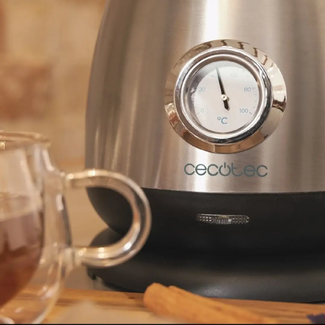 Cecotec Thermosense 620 Retro Steel Waterkoker - 1850W - afbeelding 4 van 4