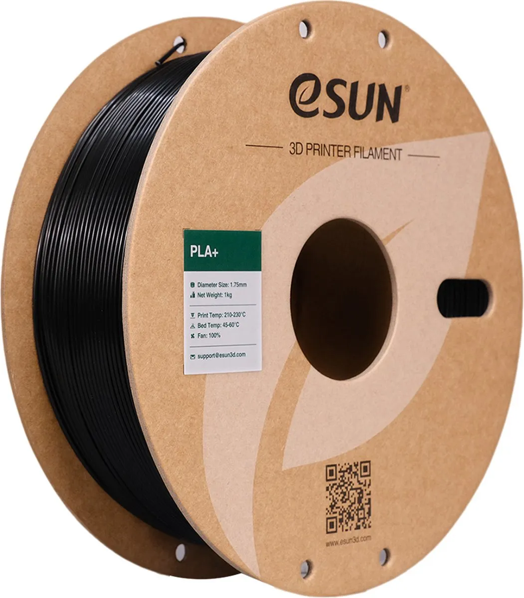 ESUN PLA+ Filament 1.75mm - Zwart 1kg