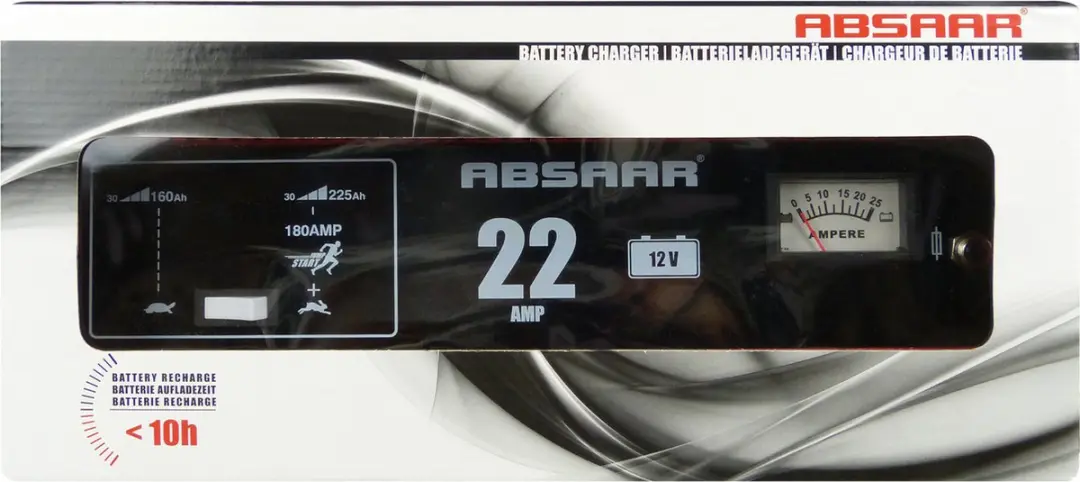 Absaar AmpM SH180 Acculader 12V - 22A - Rood - afbeelding 3 van 5