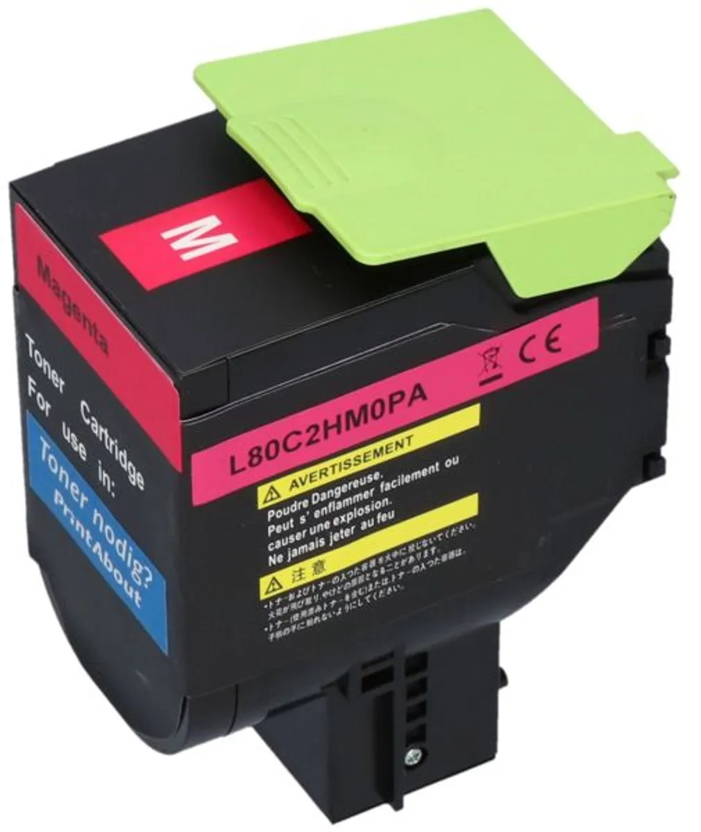 PrintAbout Lexmark 80C2HM0 Toner Magenta Hoge capaciteit 3.300