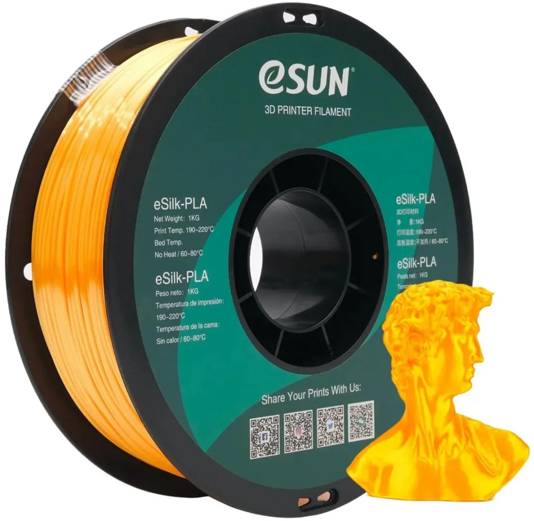 ESUN ePLA-Silk Donkergeel 1.75mm 3D Printerfilament