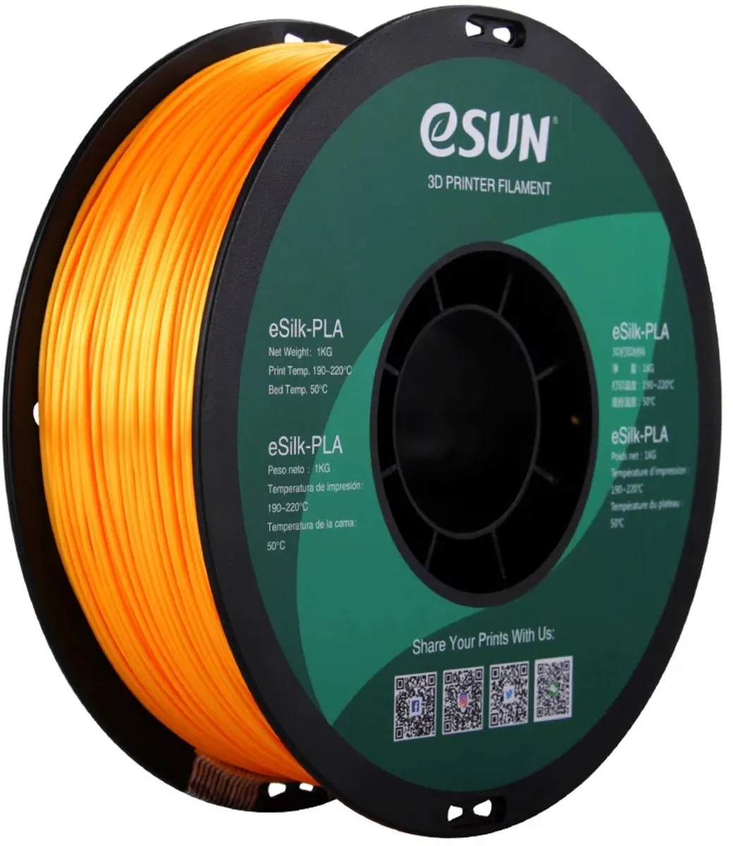 ESUN ePLA-Silk Donkergeel 1.75mm 3D Printerfilament