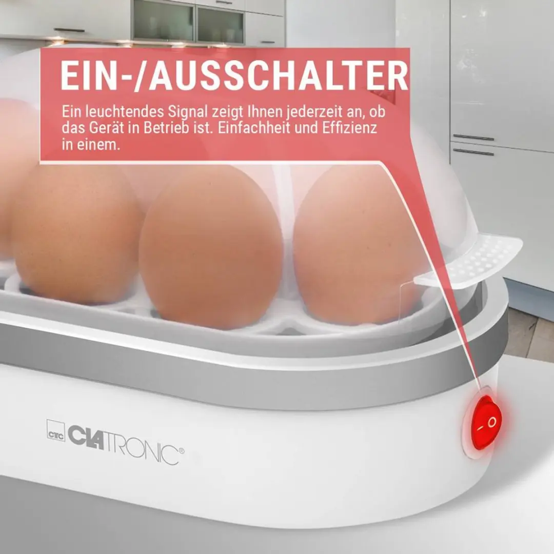 Clatronic EK 3497 Eierkoker - 400W - Wit - afbeelding 6 van 6