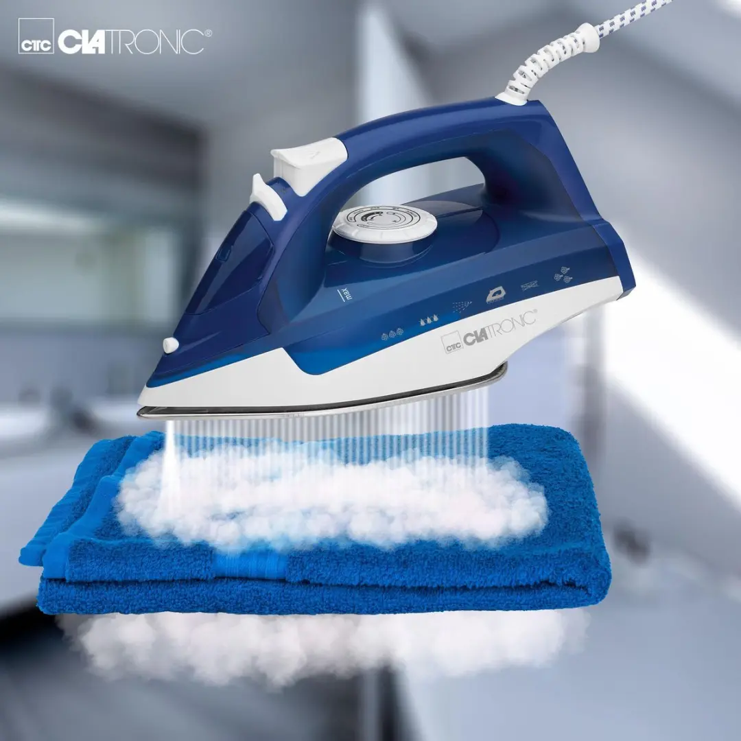 Clatronic DB 3704 Stoomstrijkijzer 2200W - Wit/Blauw - afbeelding 5 van 6
