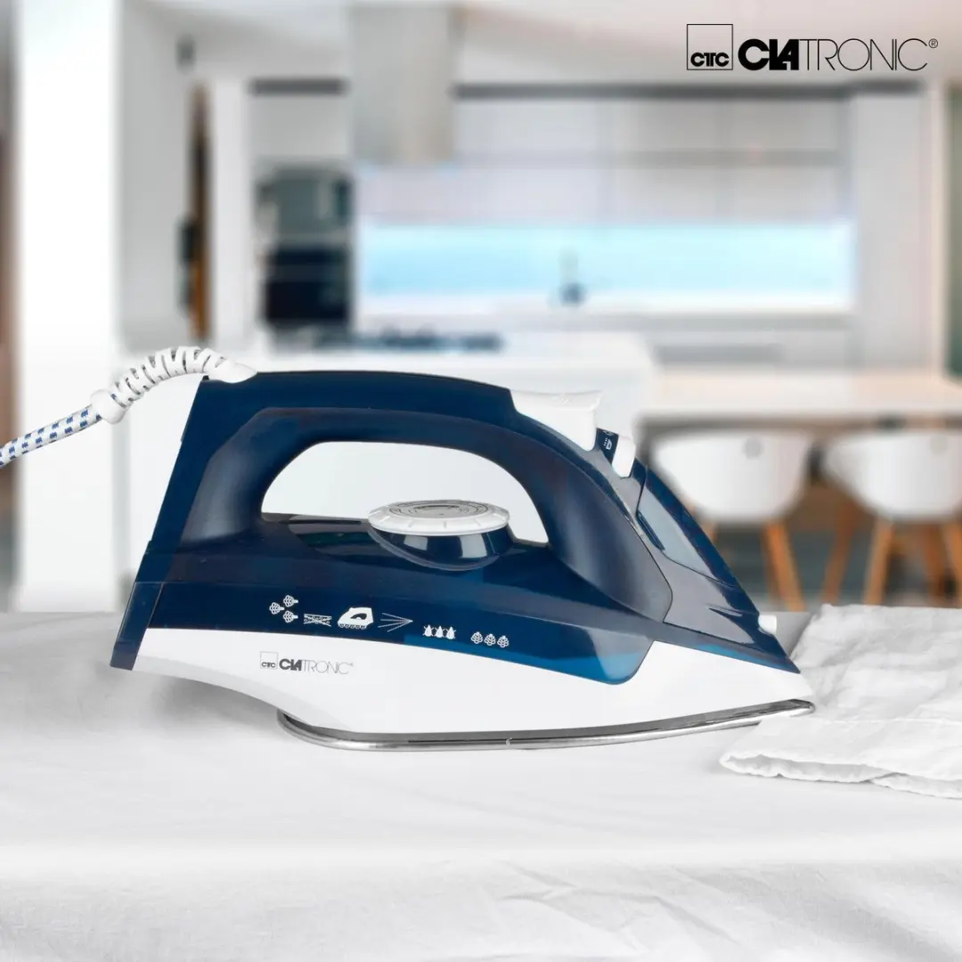 Clatronic DB 3704 Stoomstrijkijzer 2200W - Wit/Blauw - afbeelding 6 van 6