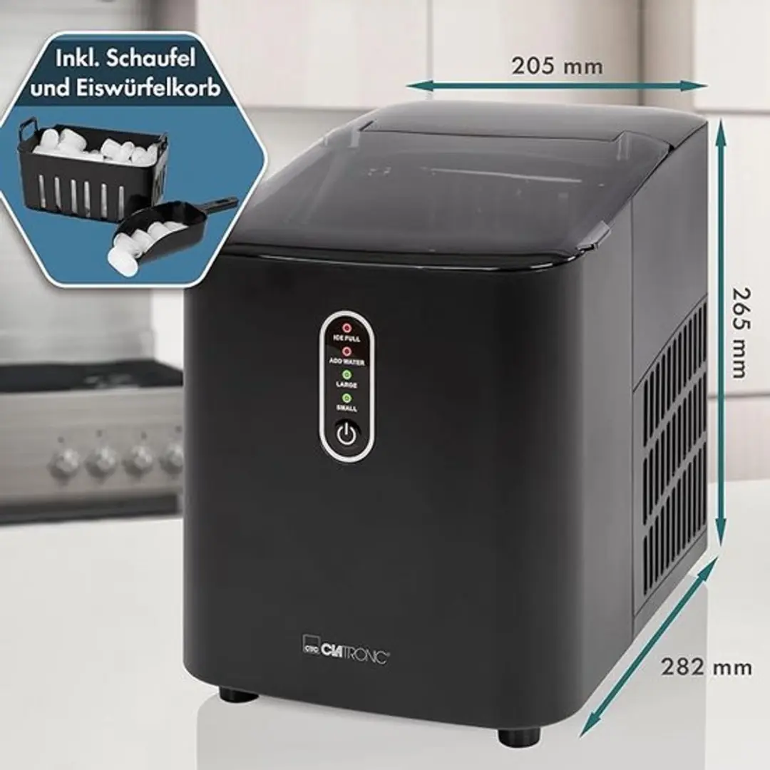 Clatronic EWB 3798 IJsblokjesmachine - 1.1 Liter - Zwart - afbeelding 5 van 6