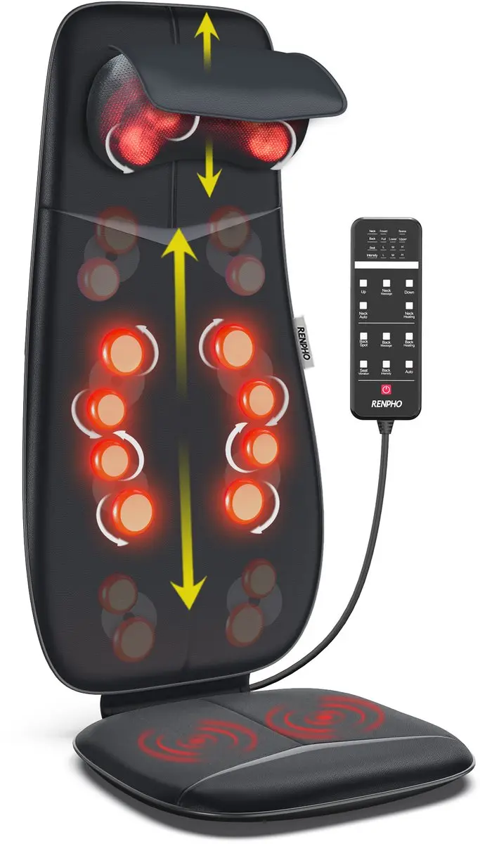 Renpho Shiatsu Massagekussen BM076-BK - Zwart - afbeelding 5 van 6