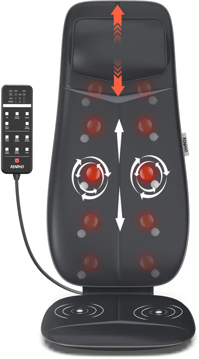 Renpho Shiatsu Massagekussen BM076-BK - Zwart - afbeelding 4 van 6
