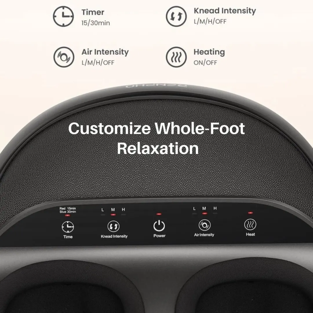 Renpho RF-FM059R Shiatsu Voetmassageapparaat - Zwart - afbeelding 6 van 6