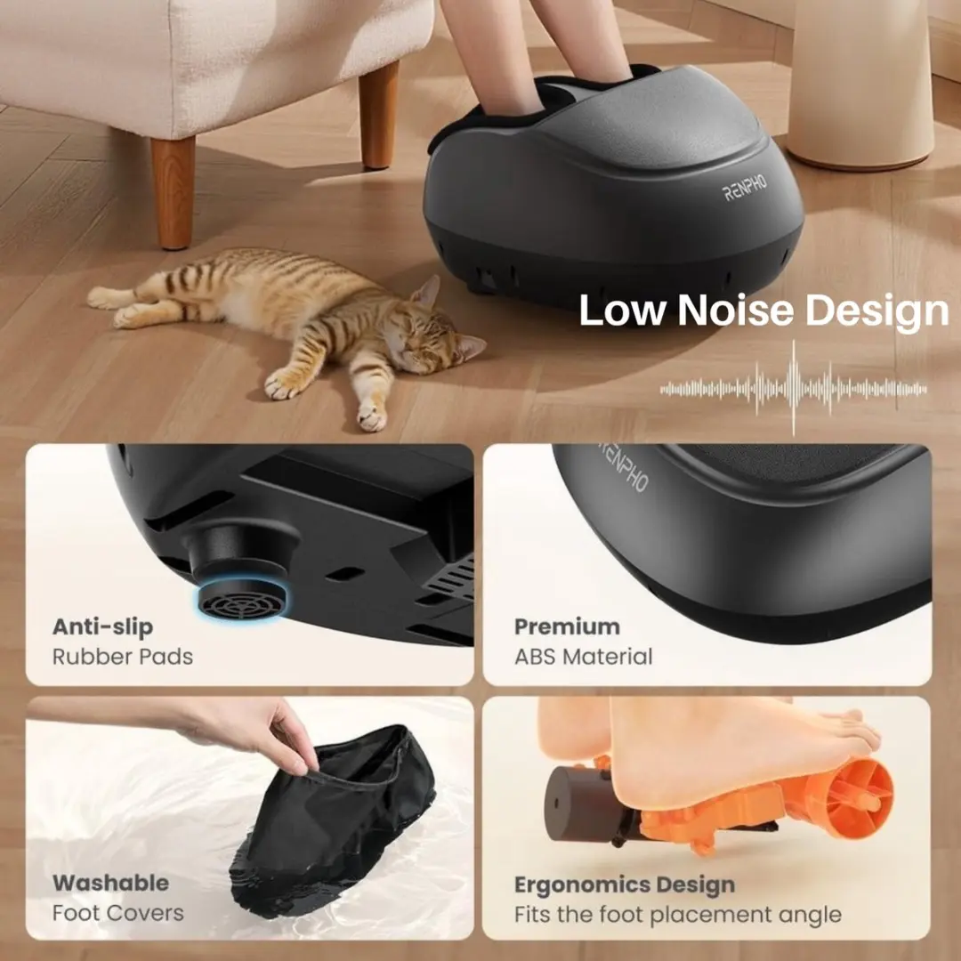 Renpho RF-FM059R Shiatsu Voetmassageapparaat - Zwart - afbeelding 5 van 6