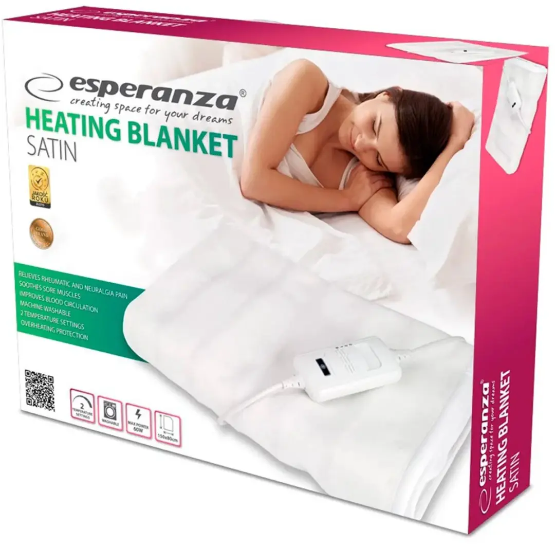 Esperanza EHB002 Elektrische Deken - 60W - 150x80cm - afbeelding 3 van 6