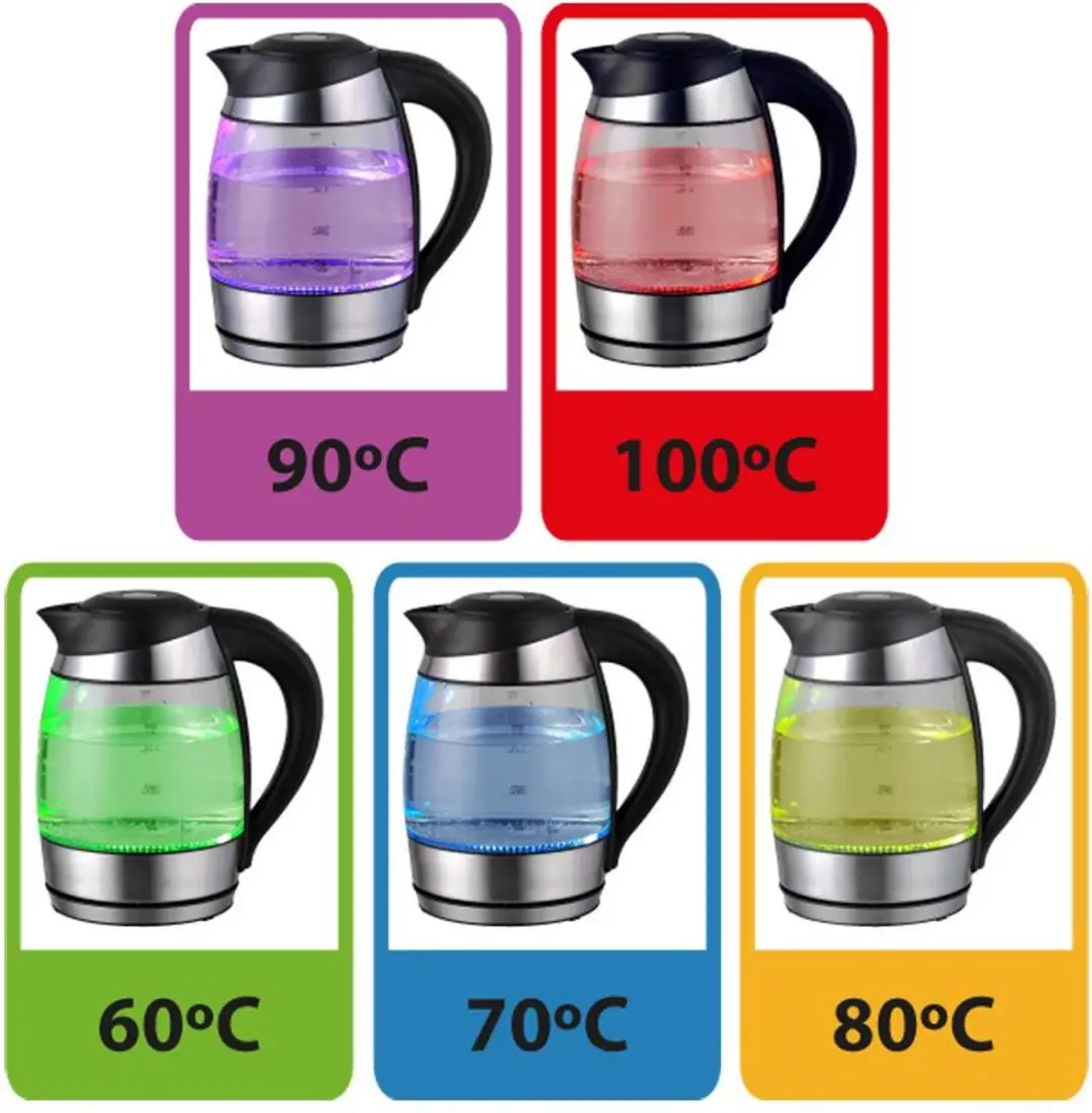 Esperanza EKK026 Glazen Waterkoker 1,7L - Zwart - afbeelding 4 van 6