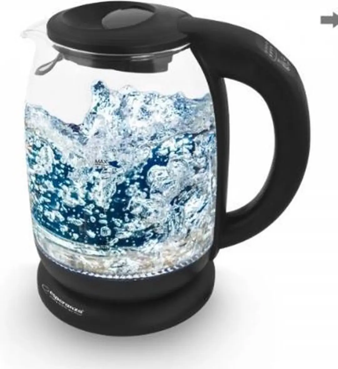 Esperanza Loire EKK027 Glazen Waterkoker 1,7L - Zwart - afbeelding 5 van 5
