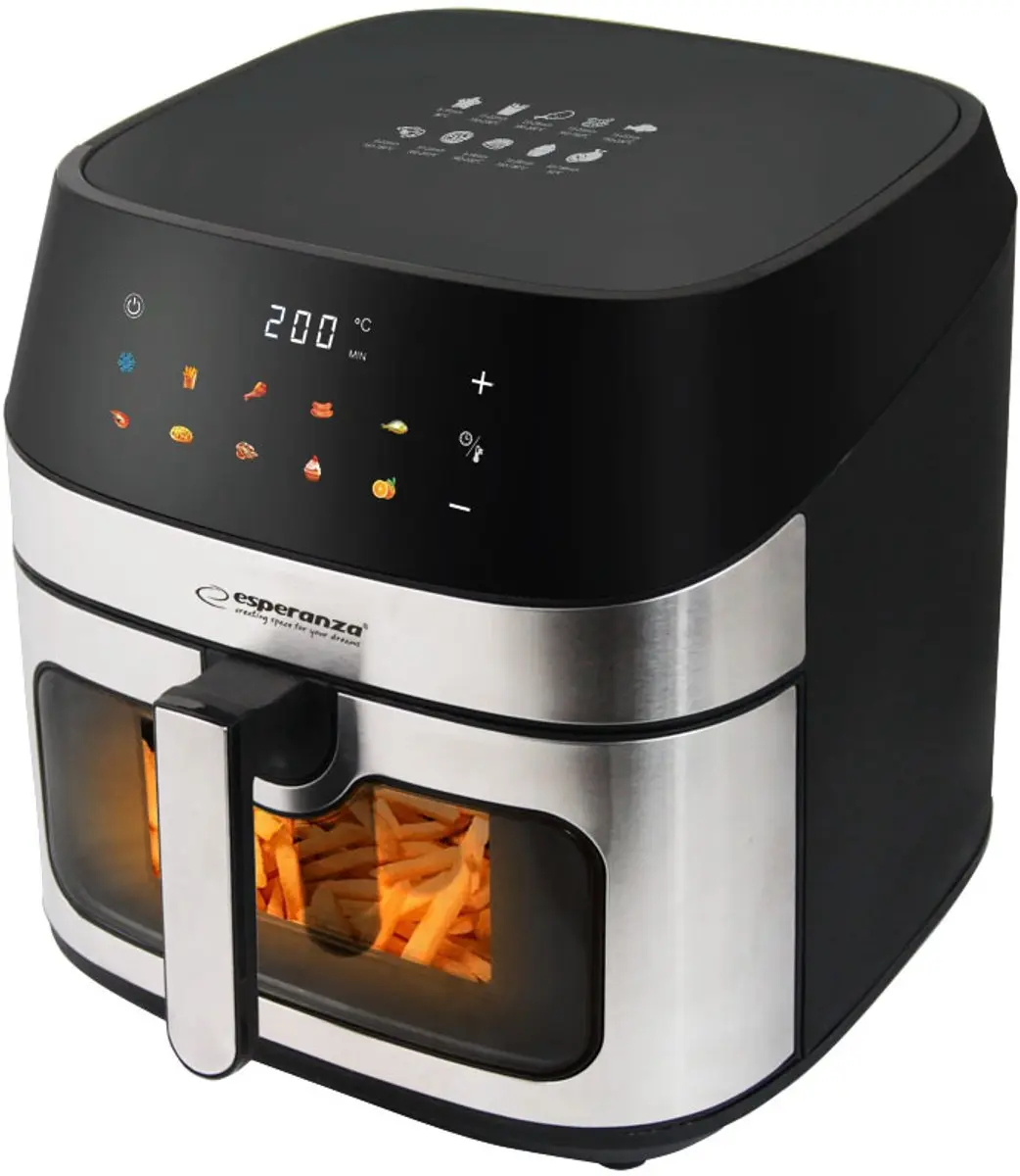 Esperanza EKA005 Airfryer 8L - Zwart - afbeelding 5 van 5