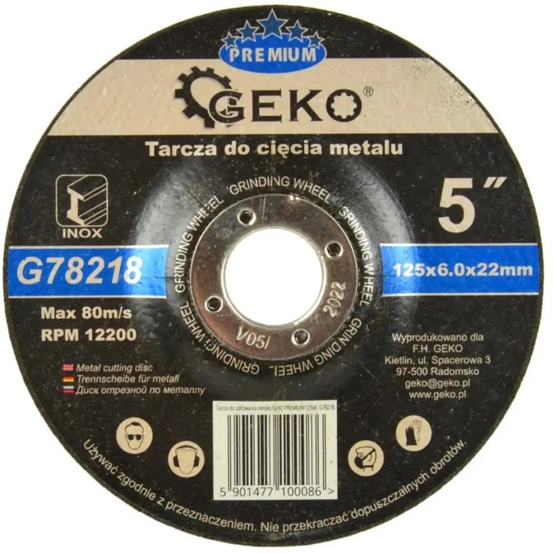 GEKO G78218 Metaalslijpschijf 125x6mm