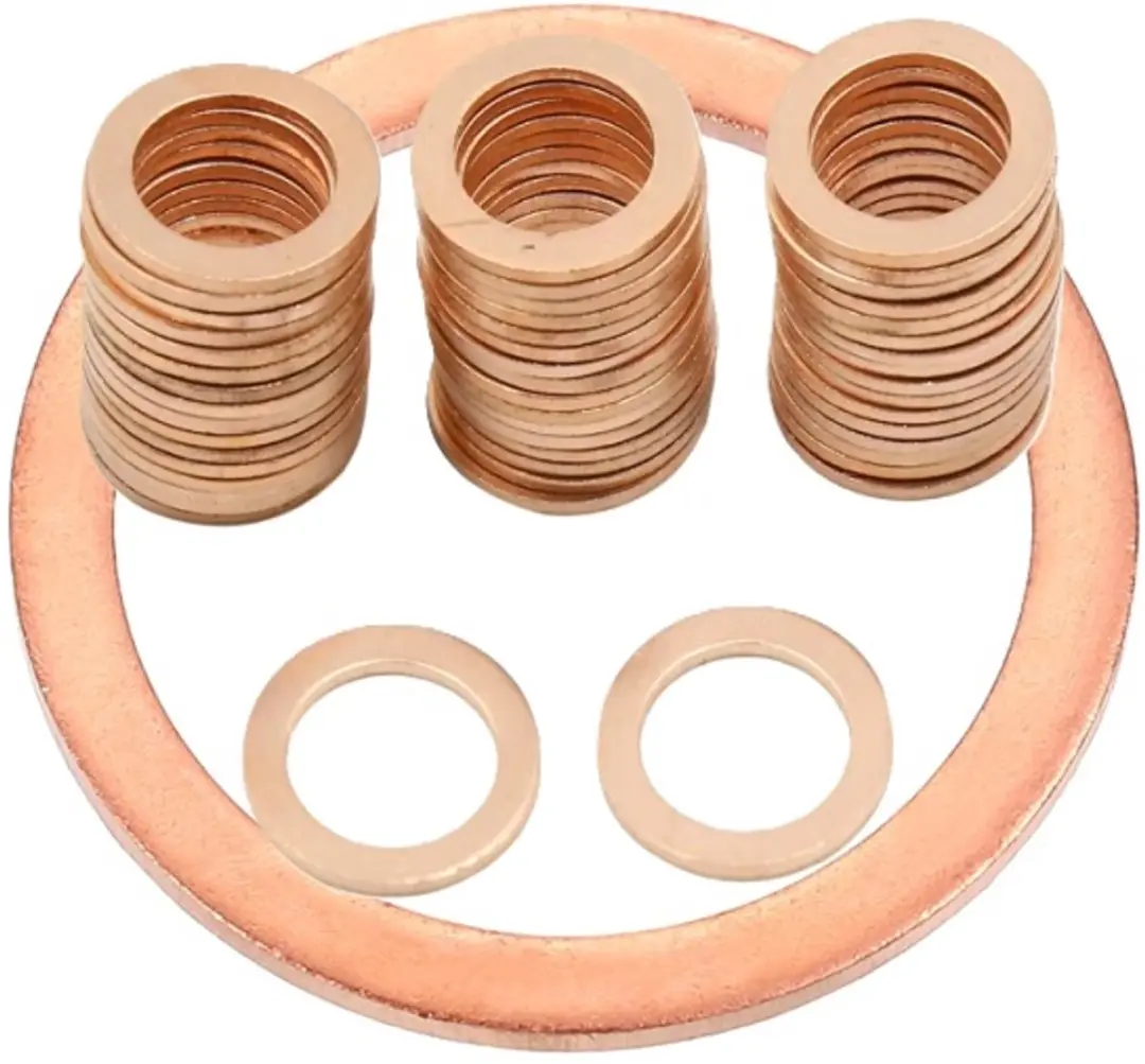 GEKO Koperen ringenset - 220 stuks - Corrosiebestendig - Elektrisch geleidend - Diverse maten - afbeelding 6 van 6