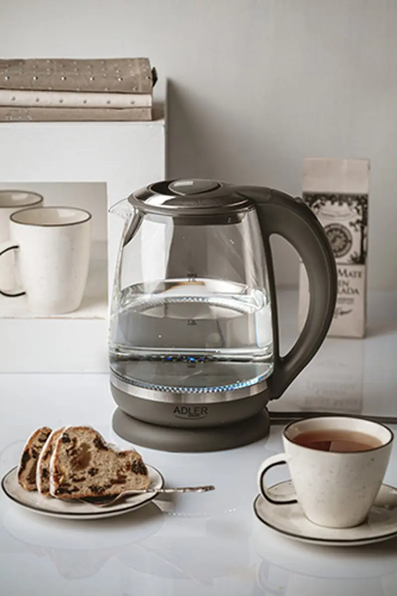 Adler AD 1286 Waterkoker - 2L - 2200W - Grijs - afbeelding 2 van 6