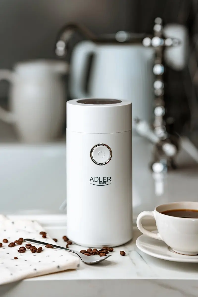Adler AD 4446WS Koffiemolen 150W - Wit - afbeelding 6 van 6