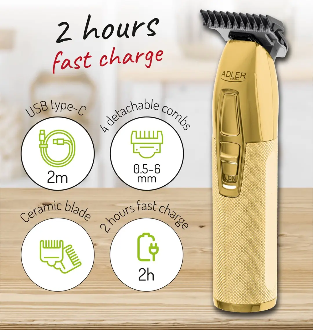 Adler AD 2836G Trimmer - Goud - afbeelding 3 van 6