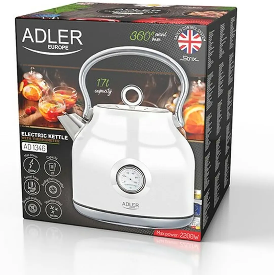 Adler AD 1346W Waterkoker - 1850W - Wit - afbeelding 6 van 6