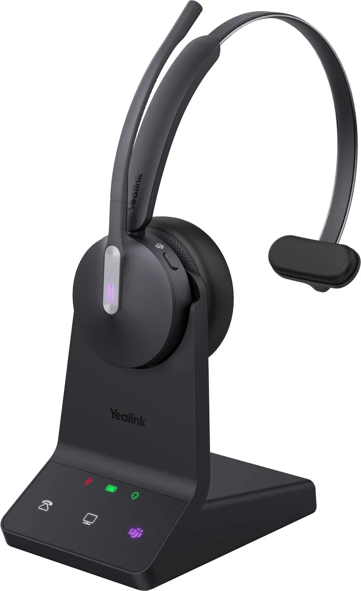 Yealink WH64 Teams Headset - DECT/Bluetooth - Zwart