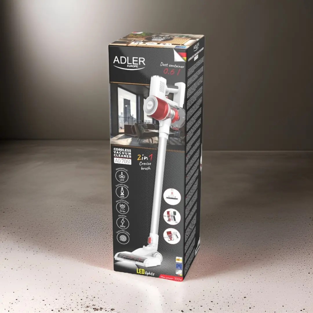 Adler AD 7051 Draadloze Handstofzuiger 300W - Zwart - afbeelding 4 van 6