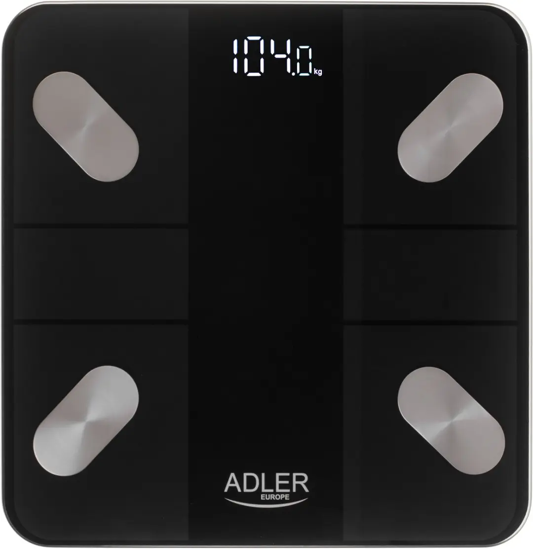 Adler AD 8186 Slimme Weegschaal - 180kg - Zwart - afbeelding 2 van 5