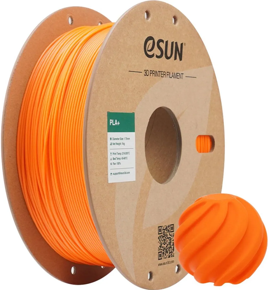 ESUN PLA+ Filament 1.75mm Koraaloranje 1kg
