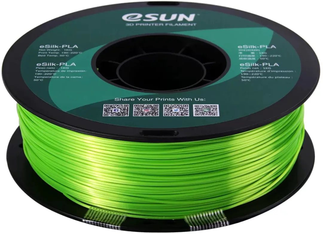 ESUN eSilk PLA 1.75mm Limoengroen - 1kg