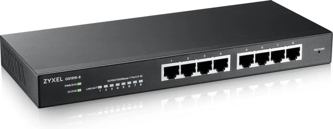 Zyxel GS1915-8-EU0101 8-Poorts Switch - Zwart