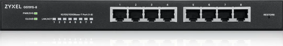 Zyxel GS1915-8-EU0101 8-Poorts Switch - Zwart