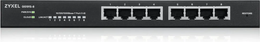 Zyxel GS1915-8-EU0101 8-Poorts Switch - Zwart