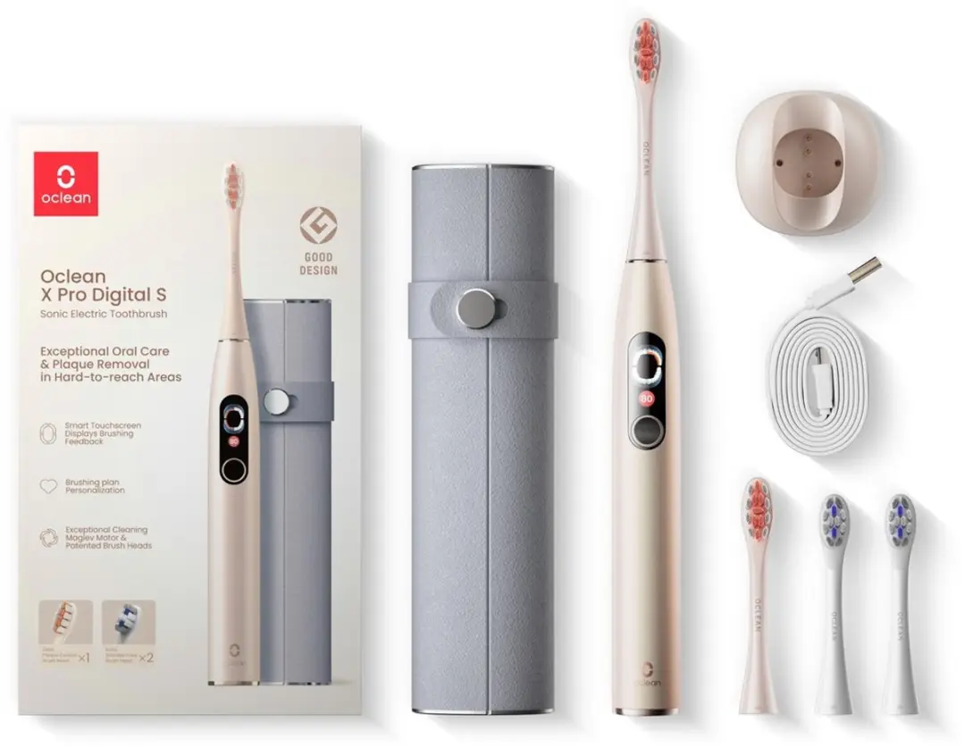 Oclean X Pro Digital Set Sonische Tandenborstel - Goud - afbeelding 6 van 6