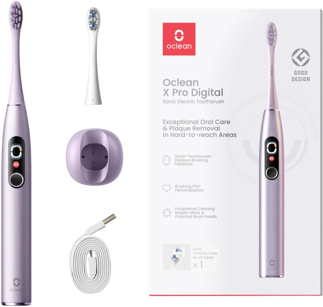 Oclean X Pro Digital C01000465 Sonische Tandenborstel - Paars - afbeelding 3 van 5