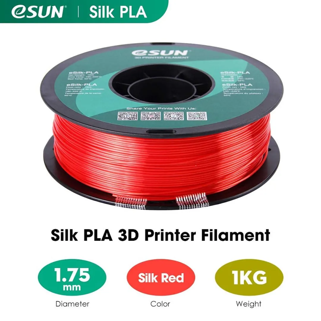 ESUN eSilk-PLA Rood 1kg - 1.75mm