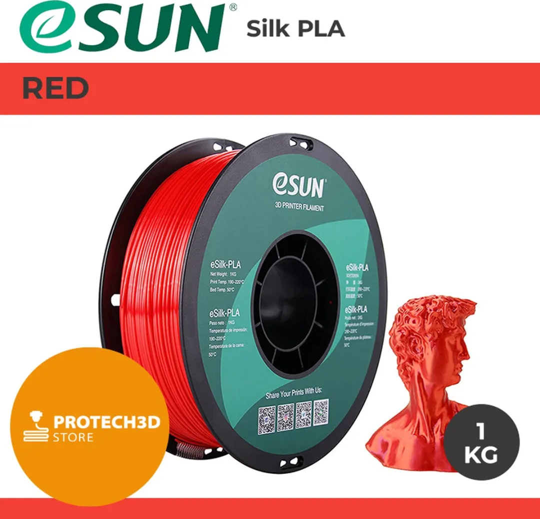 ESUN eSilk-PLA Rood 1kg - 1.75mm