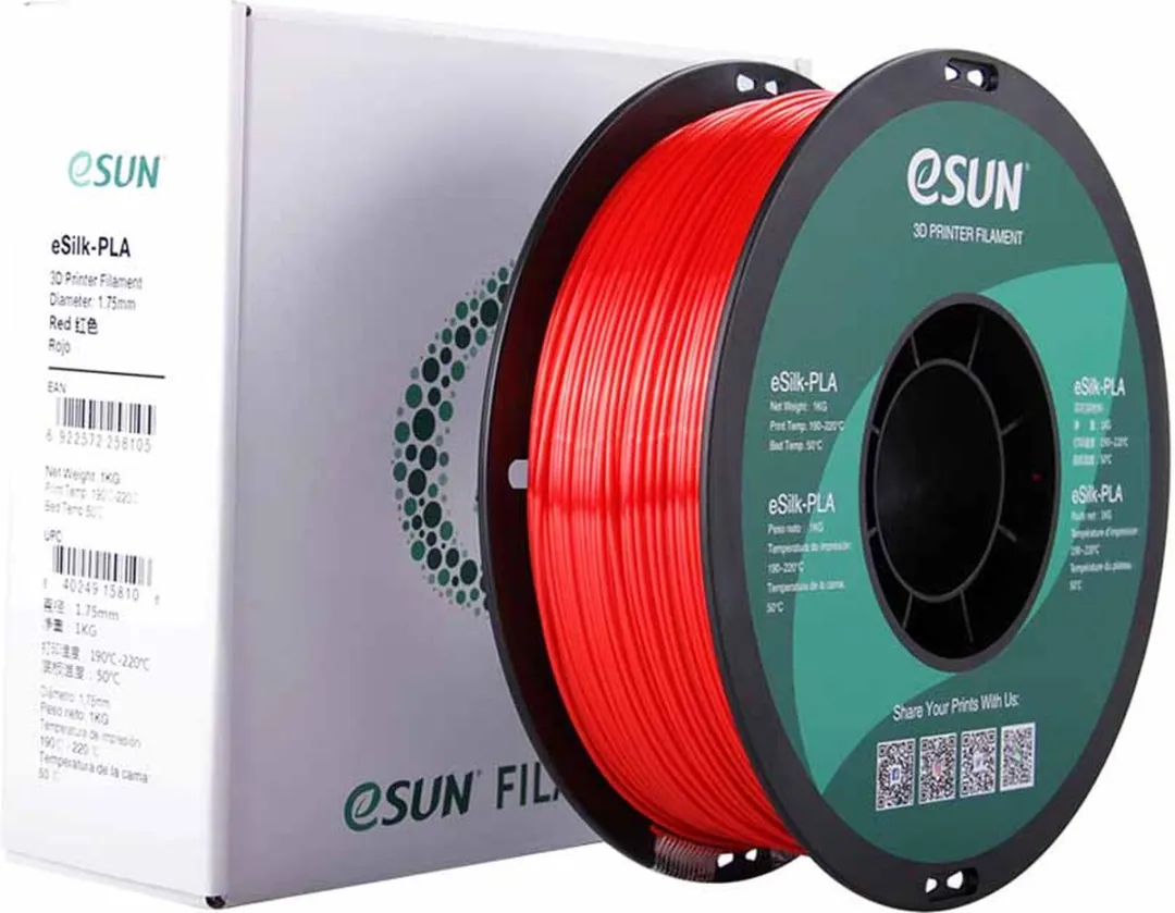 ESUN eSilk-PLA Rood 1kg - 1.75mm