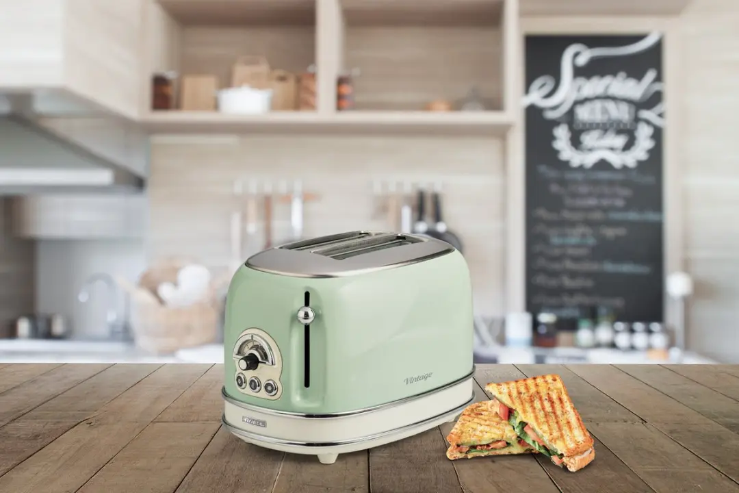 Ariete 0155/14 Vintage Broodrooster - 2 Sneden - Groen - afbeelding 2 van 6
