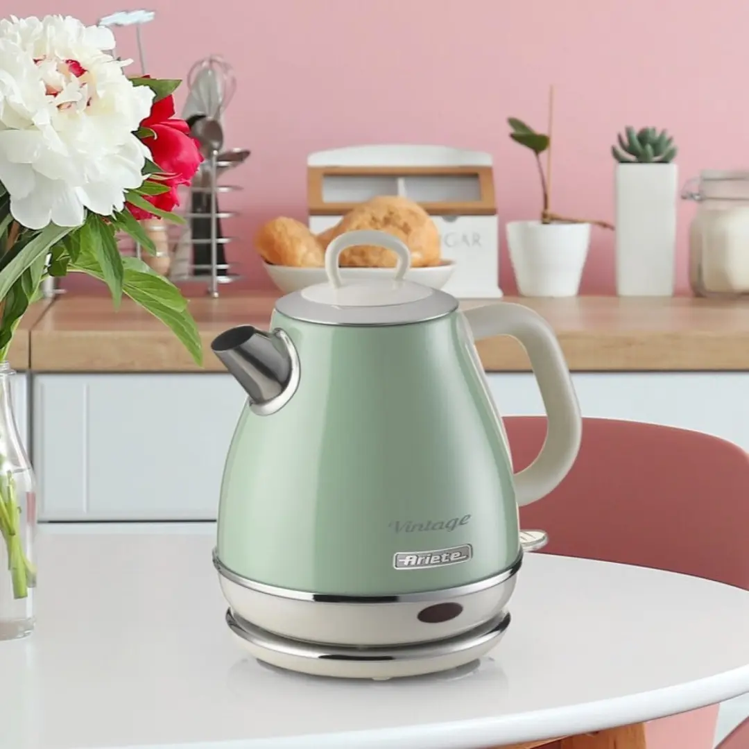 Ariete 2868/04 - Vintage waterkoker - 1 liter inhoud - 1630 Watt - draadloos - Groen - afbeelding 6 van 6