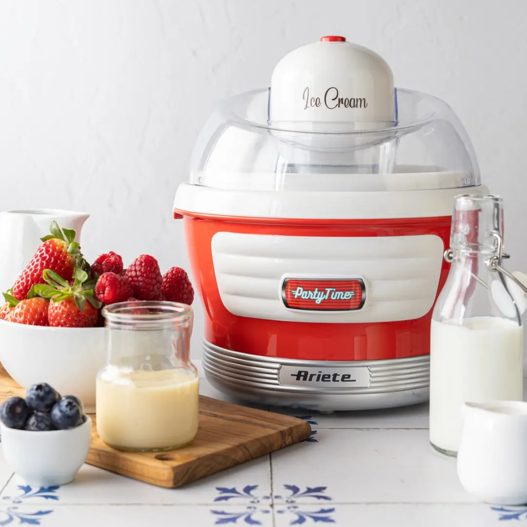 Ariete Party Time IJsmachine 0643/00 - 1.5 liter - Rood - afbeelding 2 van 6