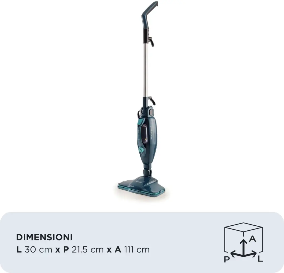 Ariete 4175/01 Inklapbare Stoomreiniger 1500W - Blauw - afbeelding 2 van 6