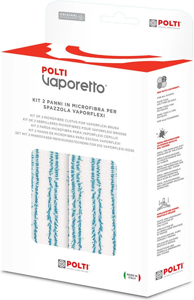 Polti PAEU0340 Microvezeldoek Stoomreiniger - Blauw - afbeelding 2 van 2