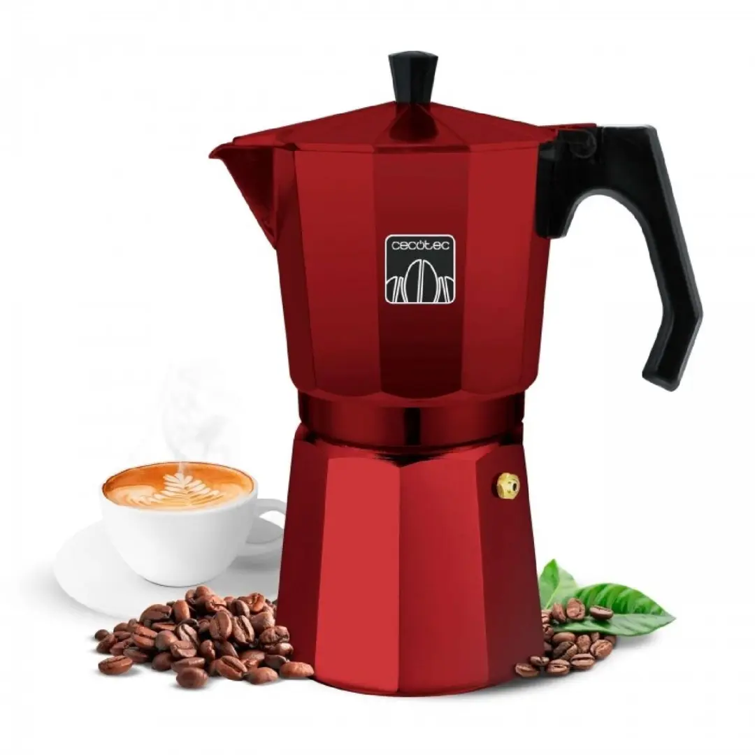 Cecotec Italienische Kaffeemaschine Mokclassic 600 Red. Aluminium-Kaffeemaschine